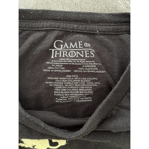 Game Of Thrones Black I Drink And I Know Things T-Shirt Mens Size XL - Picture 4 of 4